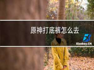 原神打底裤怎么去