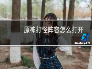 原神打怪阵容怎么打开