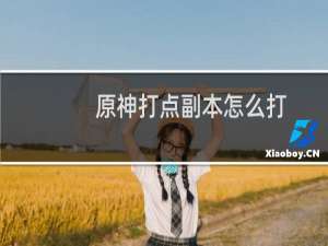 原神打点副本怎么打