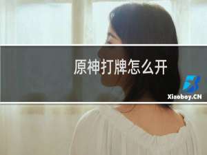 原神打牌怎么开