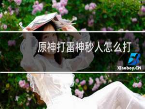 原神打雷神秒人怎么打