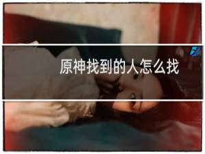 原神找到的人怎么找