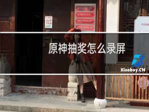 原神抽奖怎么录屏