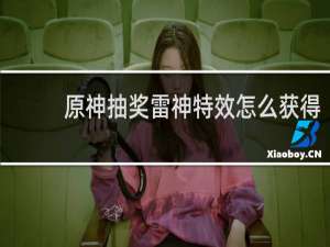 原神抽奖雷神特效怎么获得