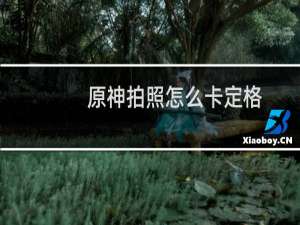 原神拍照怎么卡定格
