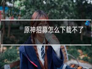 原神招募怎么下载不了