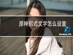 原神招式文字怎么设置
