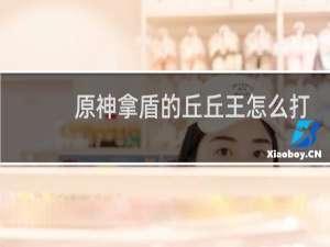 原神拿盾的丘丘王怎么打