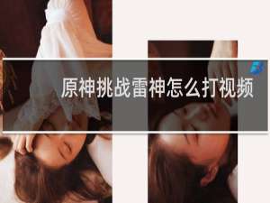 原神挑战雷神怎么打视频