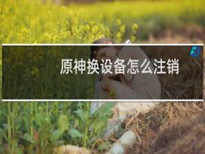 原神换设备怎么注销