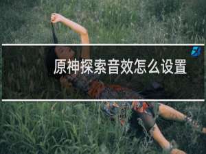 原神探索音效怎么设置