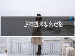 原神提米怎么定格
