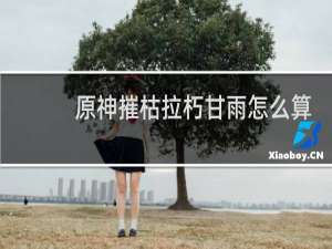 原神摧枯拉朽甘雨怎么算