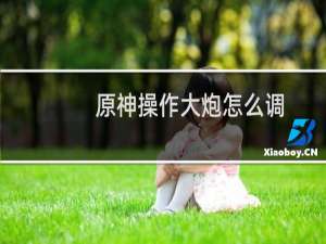 原神操作大炮怎么调