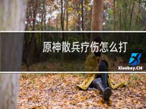 原神散兵疗伤怎么打