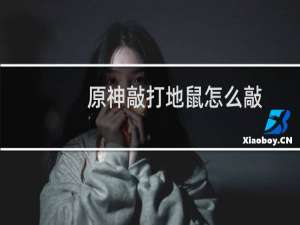原神敲打地鼠怎么敲