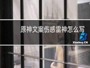 原神文案伤感雷神怎么写
