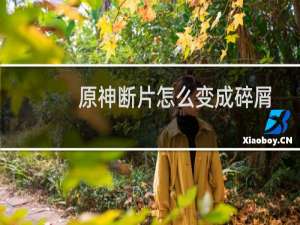 原神断片怎么变成碎屑