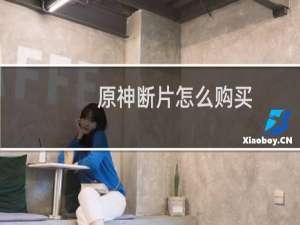 原神断片怎么购买