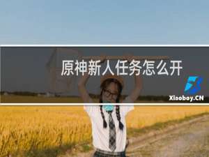 原神新人任务怎么开