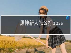 原神新人怎么打boss