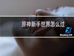 原神新手世界怎么过