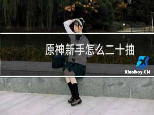 原神新手怎么二十抽