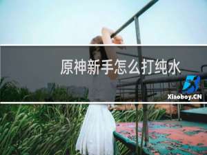 原神新手怎么打纯水