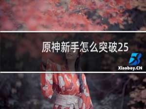 原神新手怎么突破25