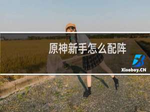 原神新手怎么配阵