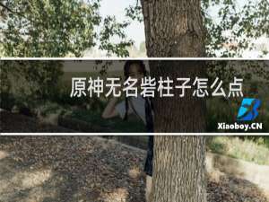 原神无名砦柱子怎么点