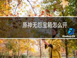 原神无怨宝箱怎么开