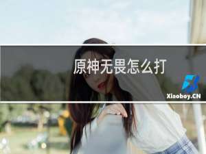 原神无畏怎么打