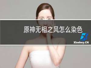 原神无相之风怎么染色