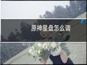原神星盘怎么调