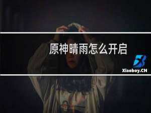 原神晴雨怎么开启