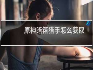 原神暗箱猎手怎么获取