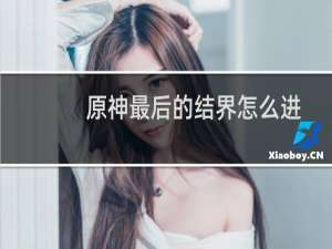 原神最后的结界怎么进