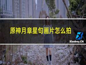 原神月章星句画片怎么拍