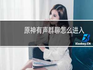 原神有声群聊怎么进入