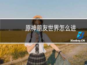 原神朋友世界怎么进