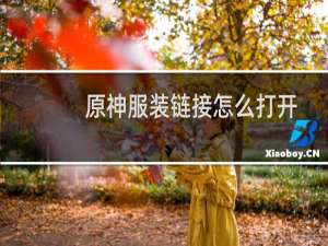 原神服装链接怎么打开