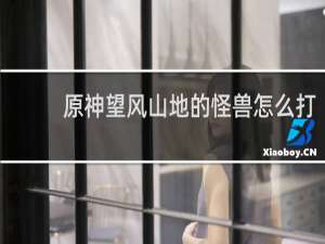 原神望风山地的怪兽怎么打