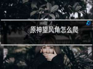 原神望风角怎么爬