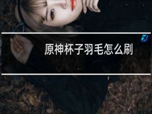 原神杯子羽毛怎么刷