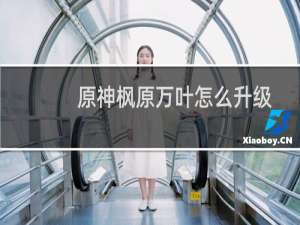 原神枫原万叶怎么升级