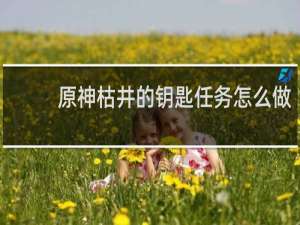 原神枯井的钥匙任务怎么做