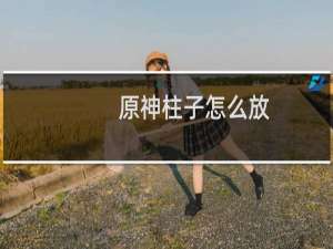 原神柱子怎么放