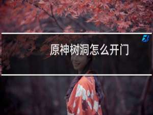 原神树洞怎么开门