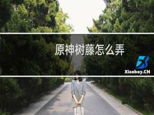 原神树藤怎么弄